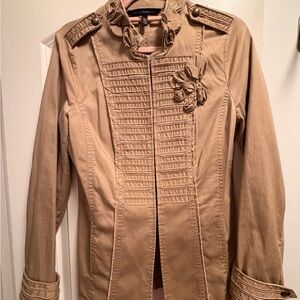 White House Black Market Beige Utility Jacket